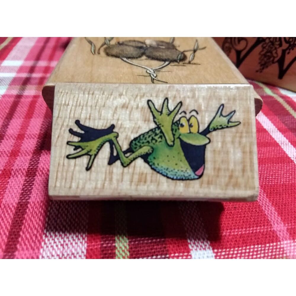 All Night Media Rubber Stamp Frog Prince Scrapbook